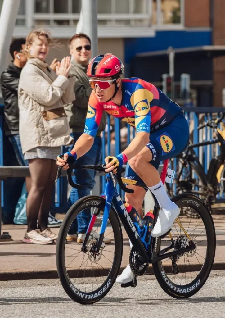 Søren Kragh Andersen, her i den velkendte LIDL TREK trikot stiller til start i Hadsten som nykåret dansk mester.